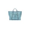 CHANEL Woven Straw Raffia Striped Medium Deauville Tote