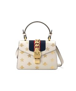 GG Sylvie Bee Star mini leather bag