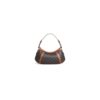 CELINE STRIPED LOGO PRINTED COW LEATHER HOBO BAG