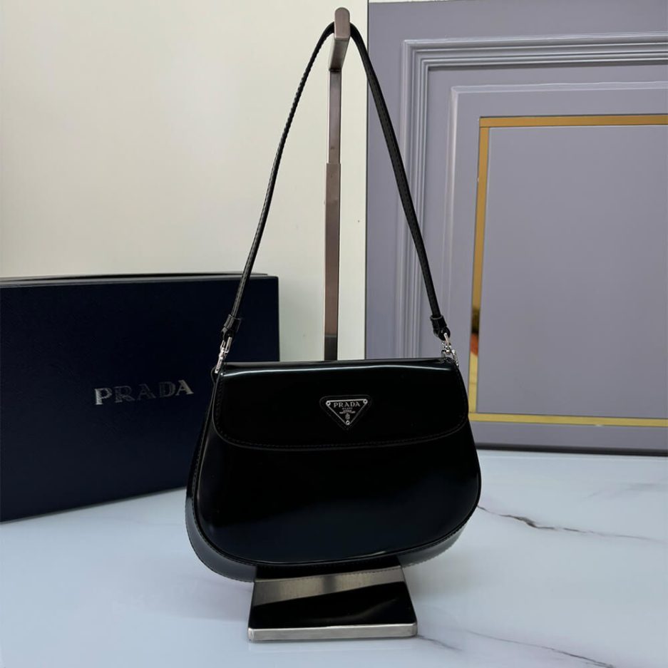Small Prada Cleo brushed leather shoulder bag with flap - Image 3